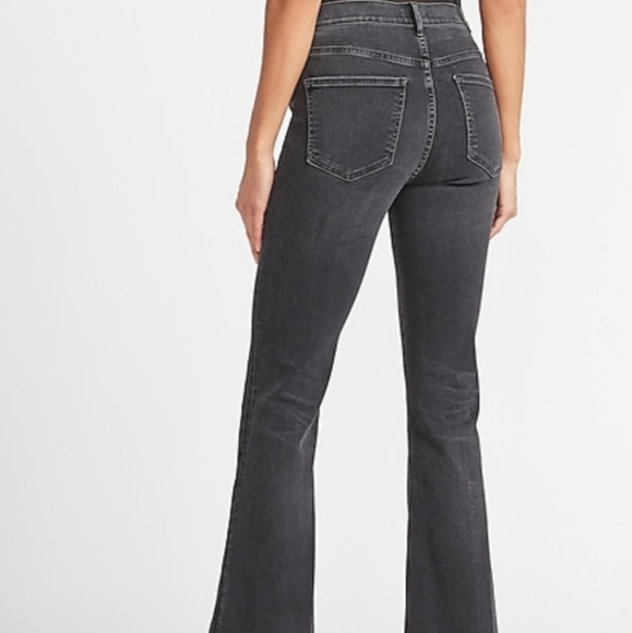 EXPRESS HIGH WAISTED FLARE JEANS - Picture 3 of 9